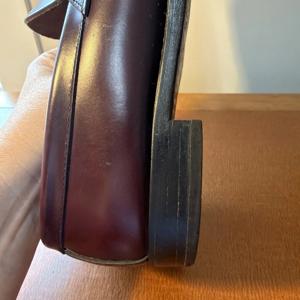 Bass Weejuns Penny Loafers Mens 9 EE Burgundy Leather Made USA Slip On Classic